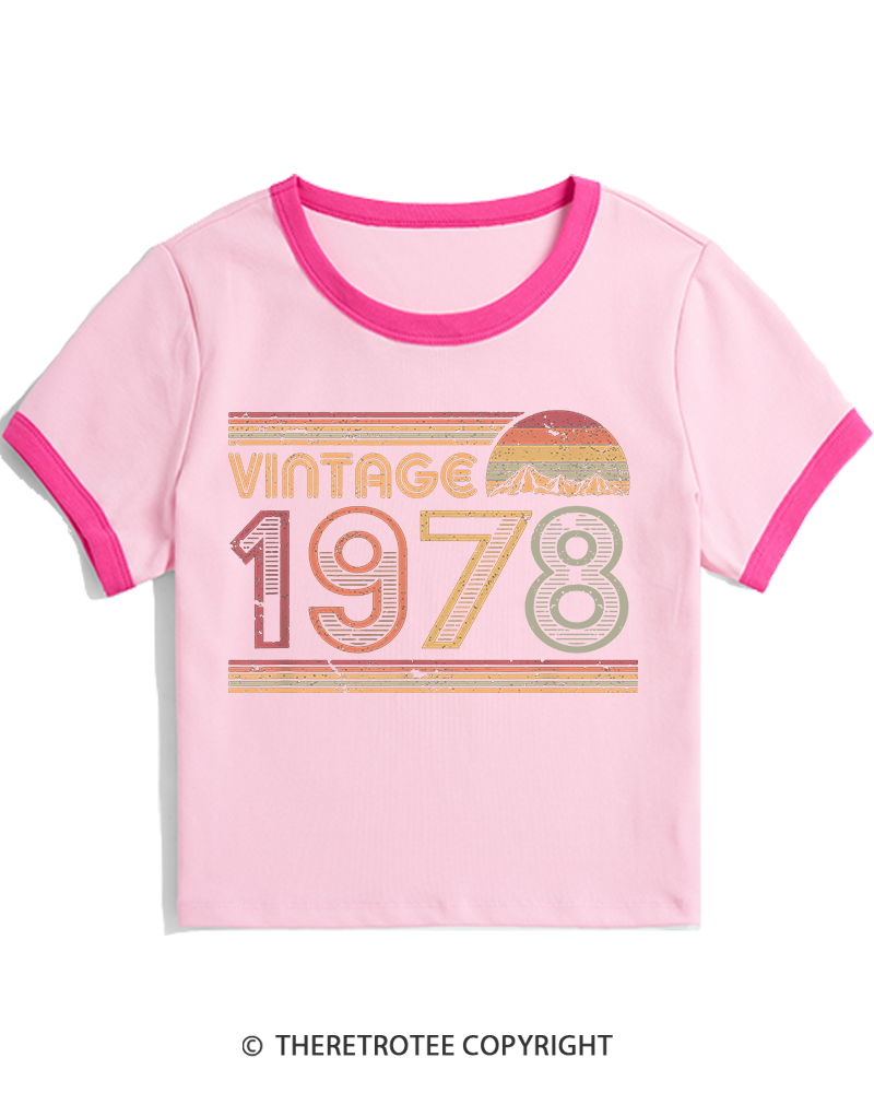 TheRetroTee 1978 Vintage Women's Ringer T-shirt