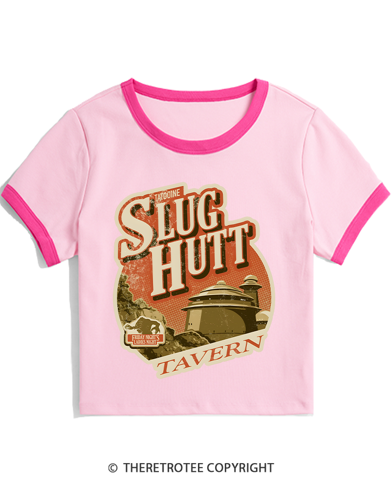 TheRetroTee Slug Hutt 1970s Women's Ringer T-shirt
