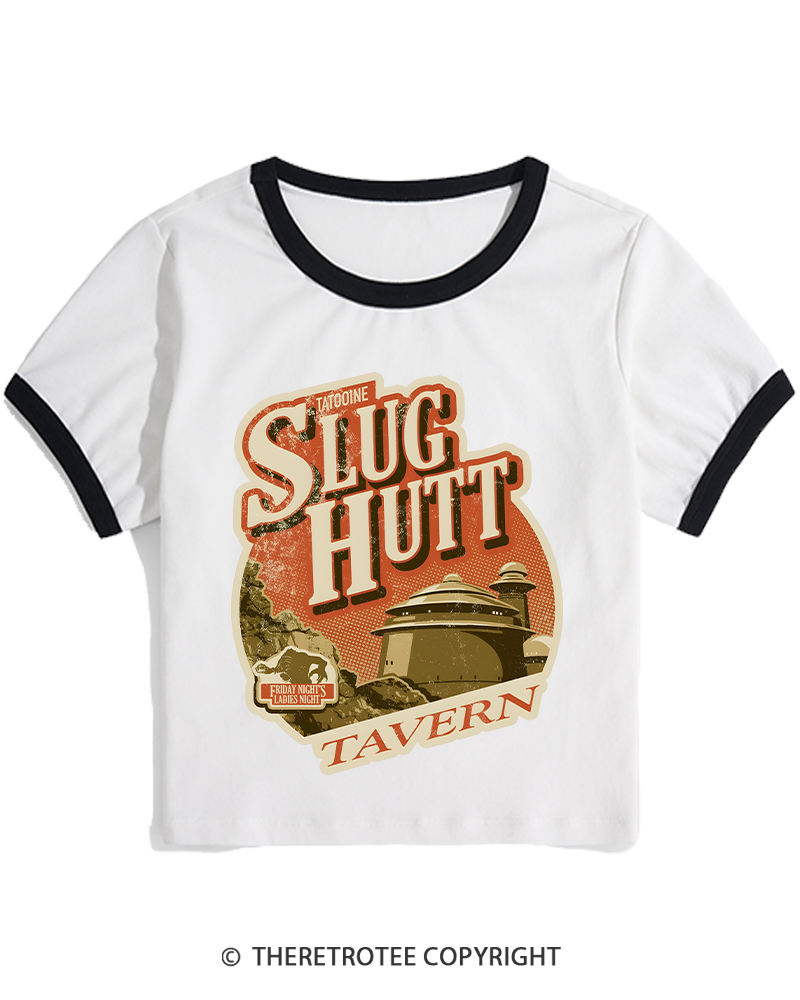 TheRetroTee Slug Hutt 1970s Women's Ringer T-shirt
