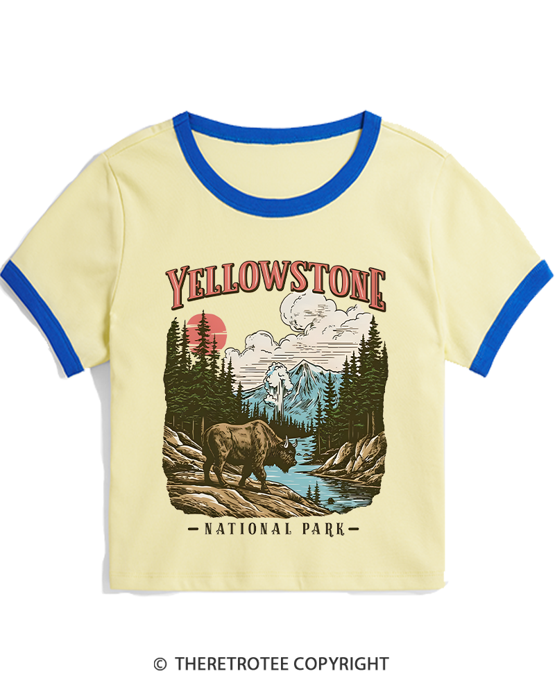 TheRetroTee American Frontier Inspired Women's Ringer T-shirt