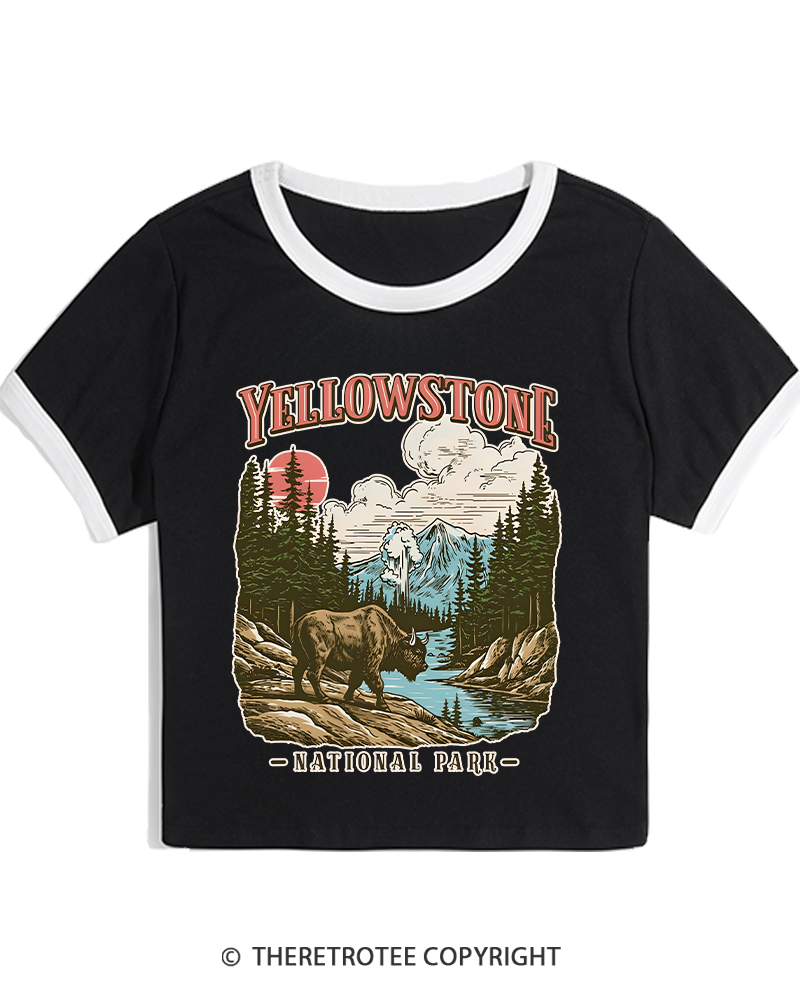 TheRetroTee American Frontier Inspired Women's Ringer T-shirt