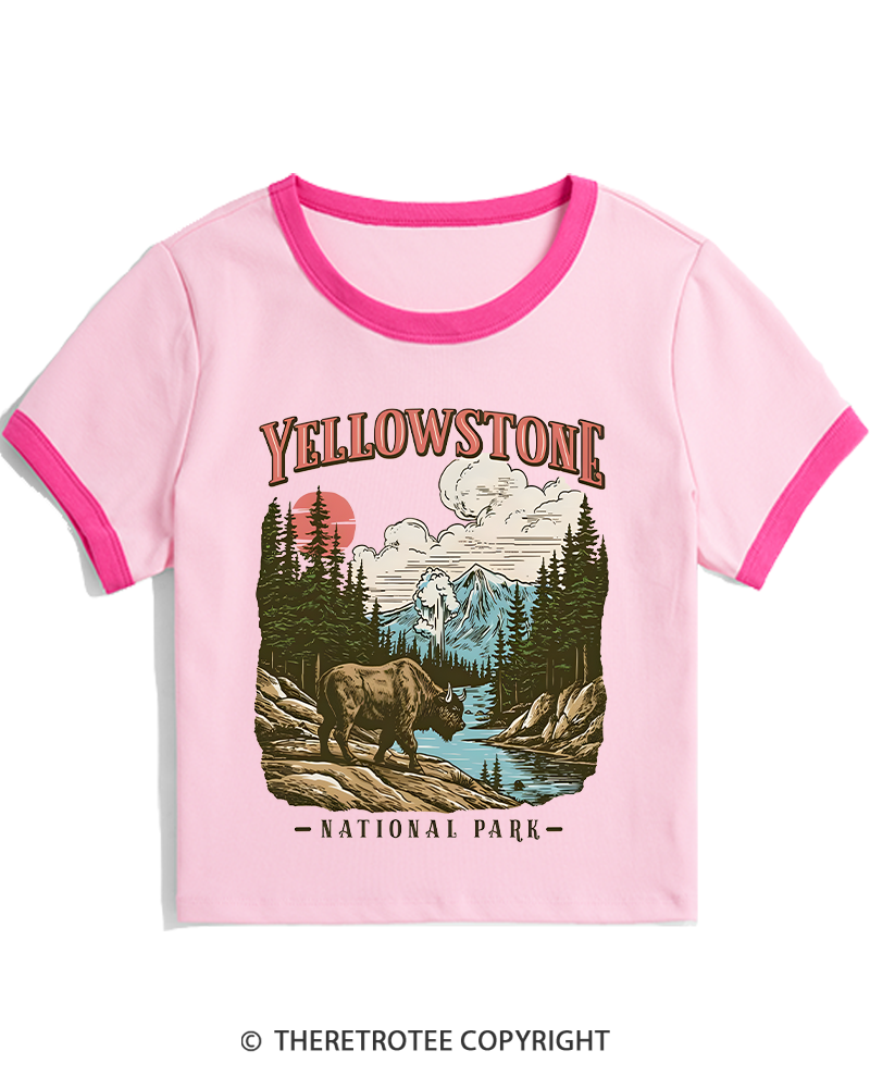 TheRetroTee American Frontier Inspired Women's Ringer T-shirt
