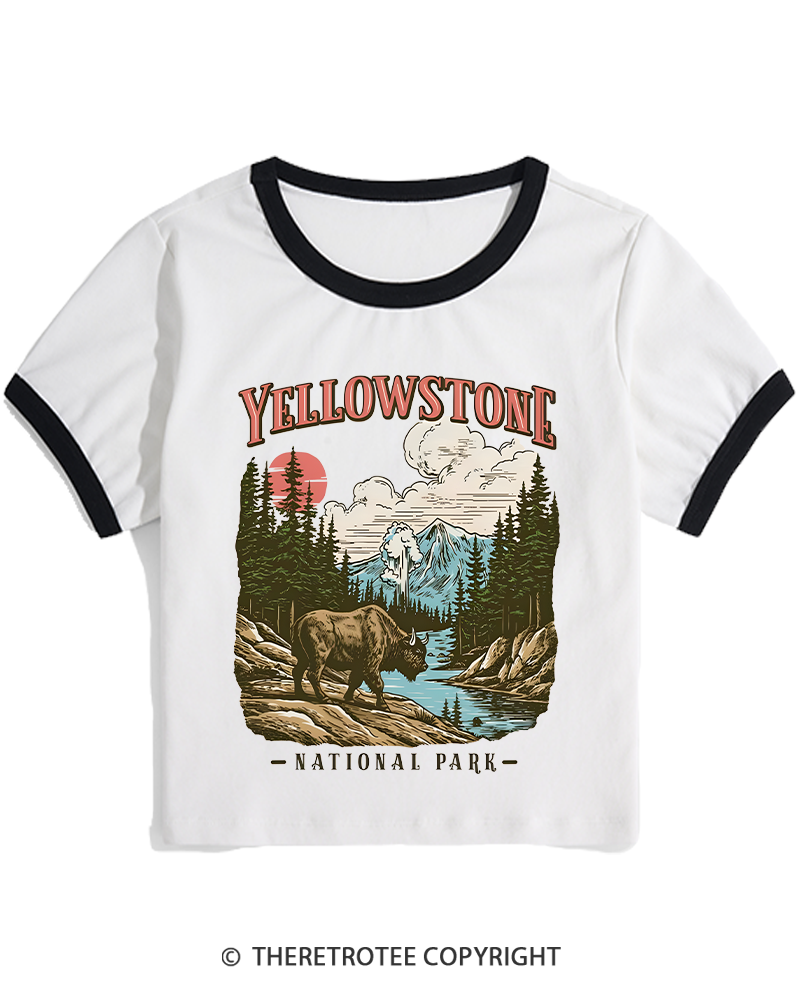 TheRetroTee American Frontier Inspired Women's Ringer T-shirt