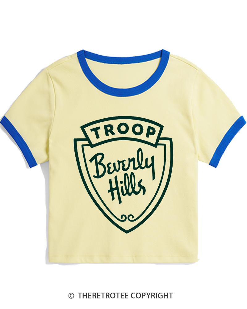 TheRetroTee Troop Beverly Hills 1990s Women's Ringer T-shirt