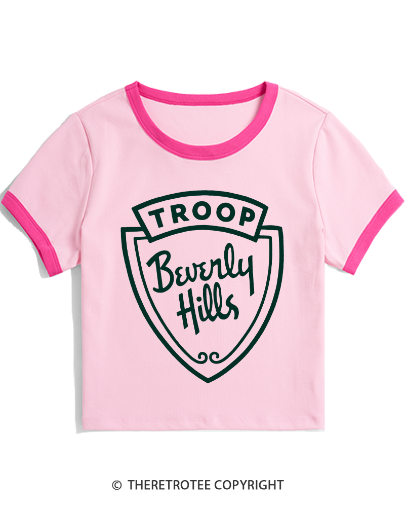 TheRetroTee Troop Beverly Hills 1990s Women's Ringer T-shirt