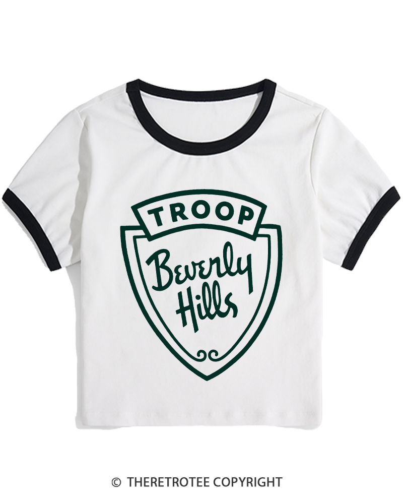 TheRetroTee Troop Beverly Hills 1990s Women's Ringer T-shirt