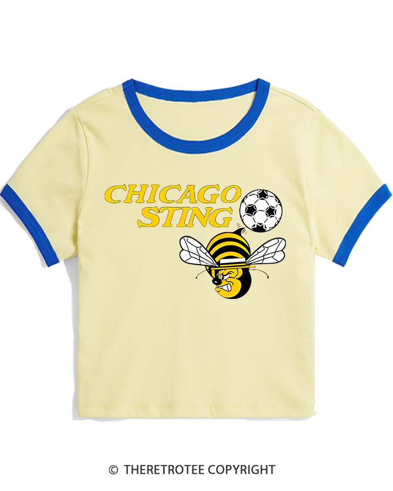 TheRetroTee 1970s Chicago Sting Women's Ringer T-shirt