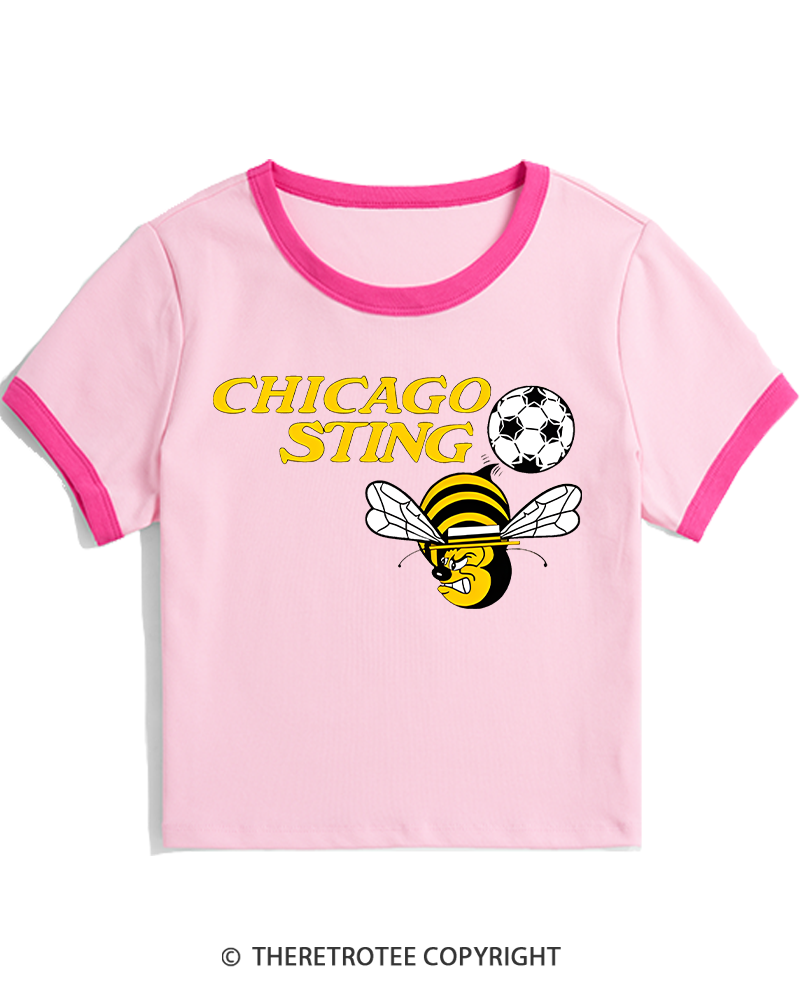 TheRetroTee 1970s Chicago Sting Women's Ringer T-shirt