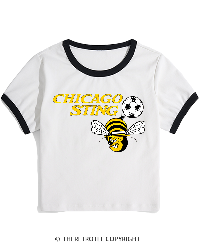 TheRetroTee 1970s Chicago Sting Women's Ringer T-shirt