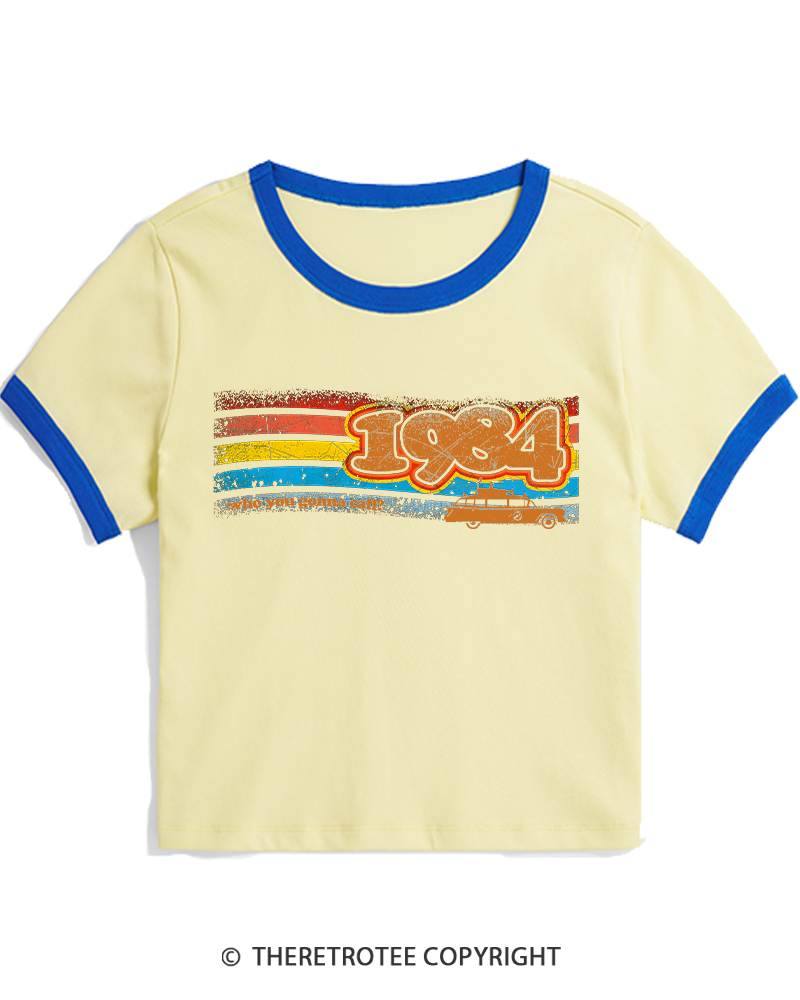 TheRetroTee 1984 Buster 1980s Women's Ringer T-shirt