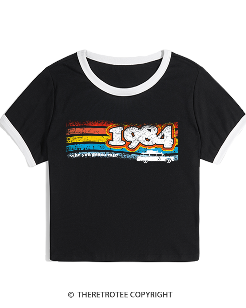 TheRetroTee 1984 Buster 1980s Women's Ringer T-shirt
