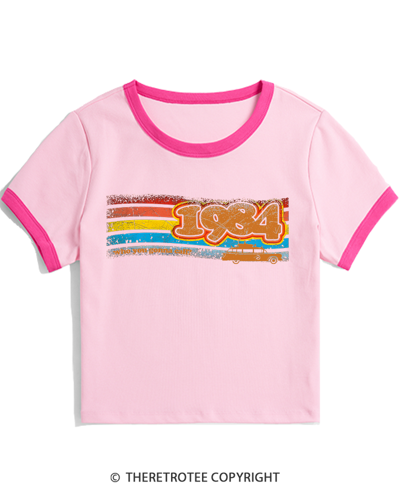 TheRetroTee 1984 Buster 1980s Women's Ringer T-shirt