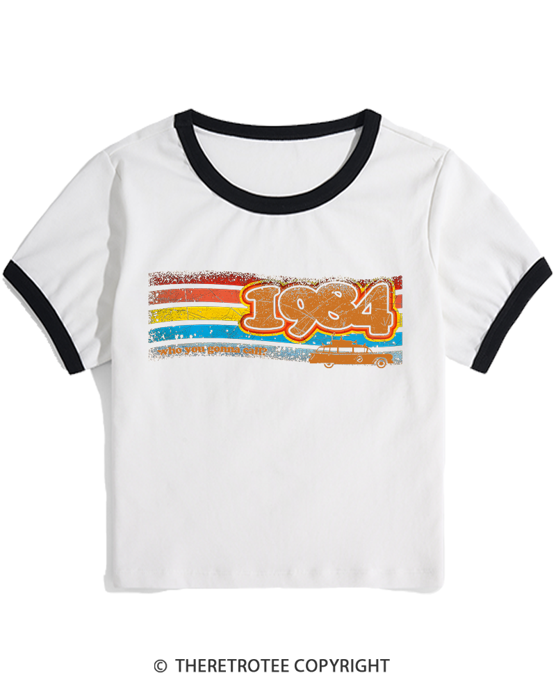 TheRetroTee 1984 Buster 1980s Women's Ringer T-shirt