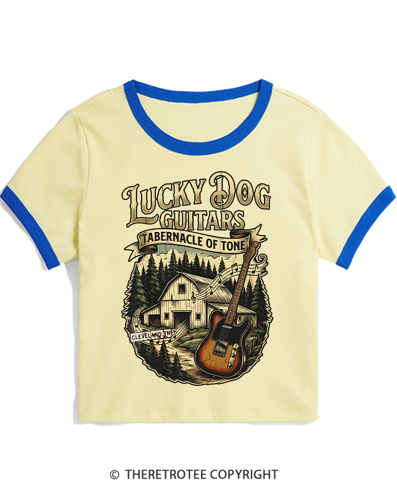 TheRetroTee Classic Guitars Women's Ringer T-shirt