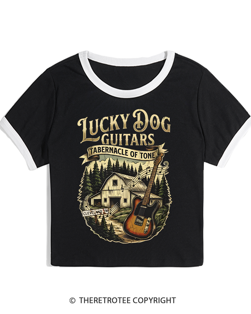 TheRetroTee Classic Guitars Women's Ringer T-shirt