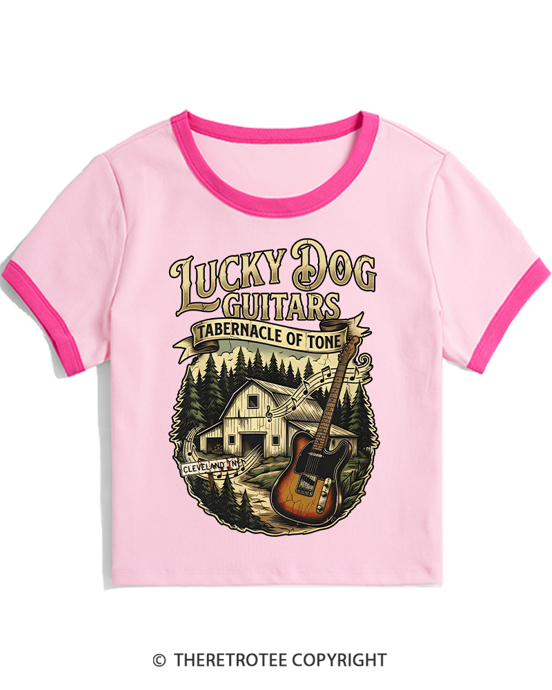 TheRetroTee Classic Guitars Women's Ringer T-shirt