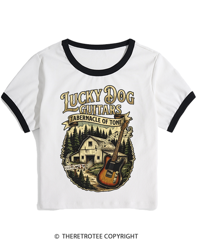 TheRetroTee Classic Guitars Women's Ringer T-shirt