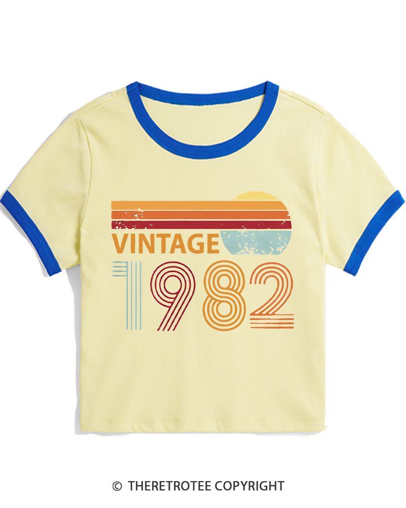 TheRetroTee 1982 Vintage Women's Ringer T-shirt