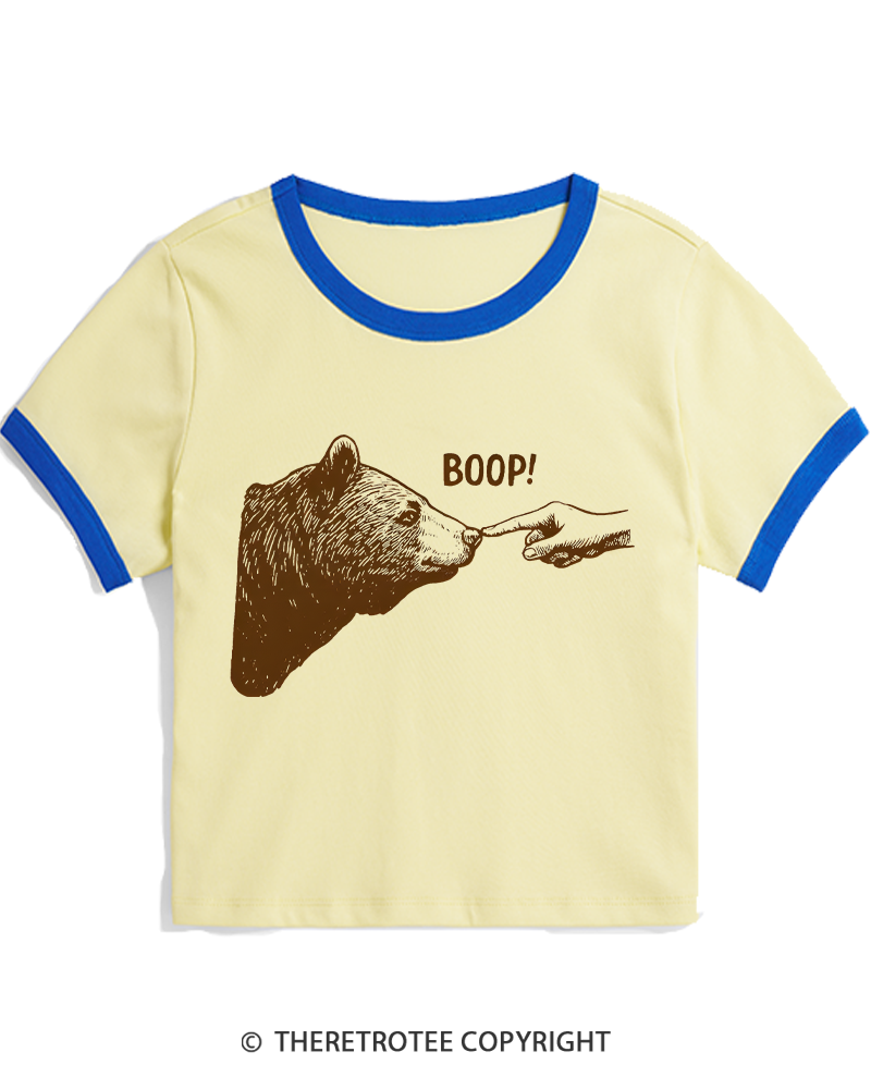 TheRetroTee Boop 1990s Women's Ringer T-shirt