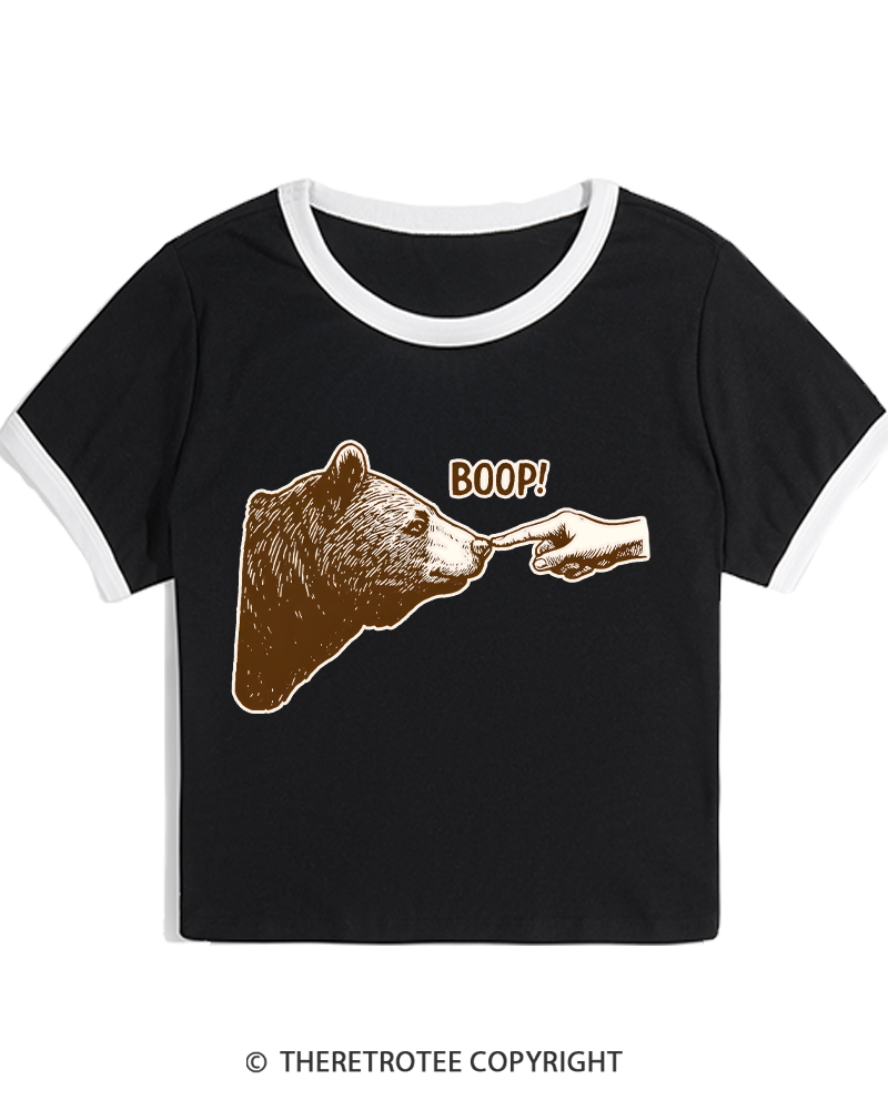 TheRetroTee Boop 1990s Women's Ringer T-shirt