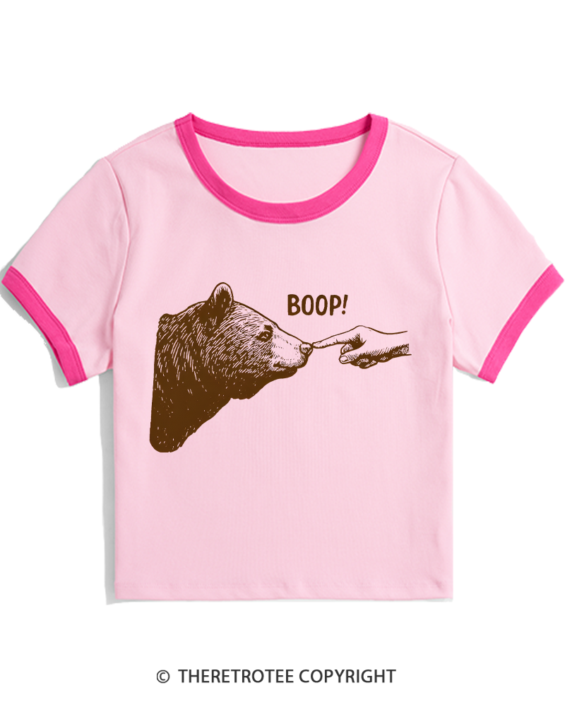 TheRetroTee Boop 1990s Women's Ringer T-shirt
