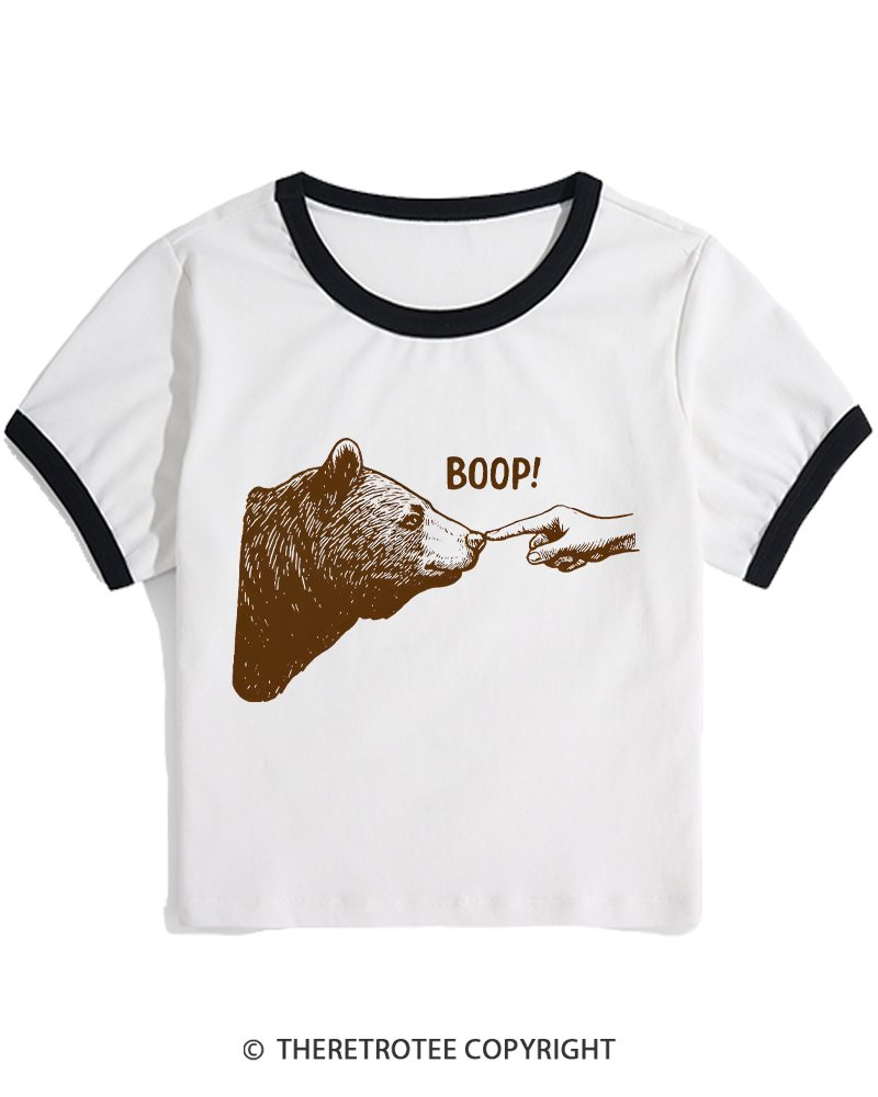TheRetroTee Boop 1990s Women's Ringer T-shirt