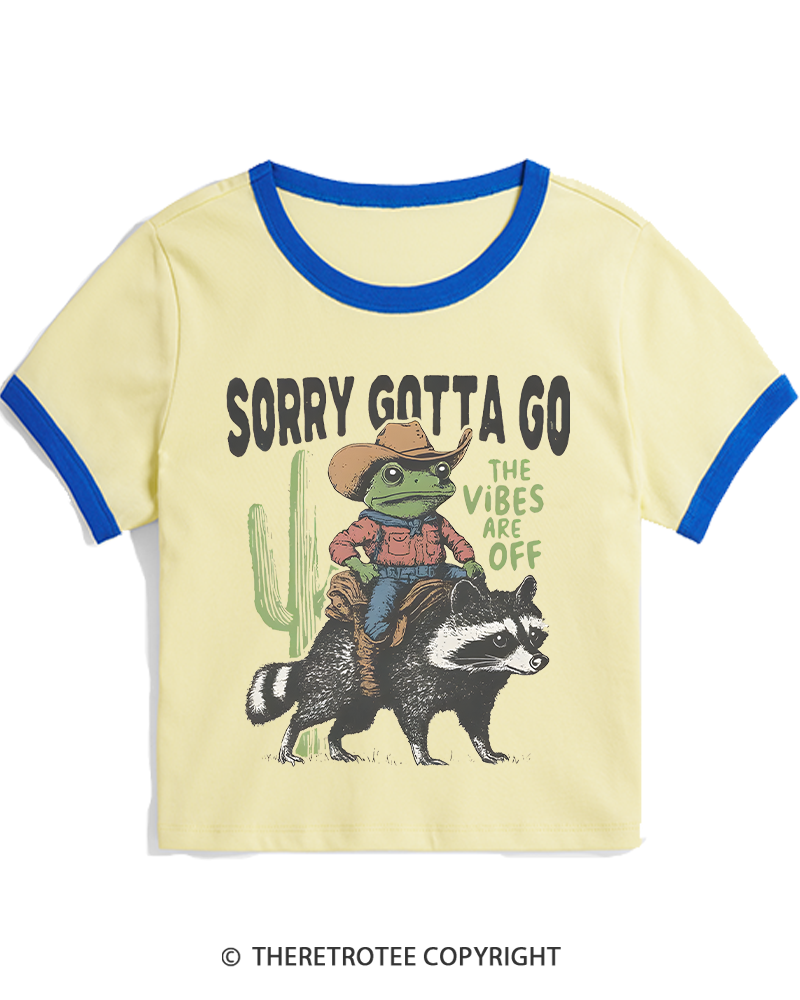 TheRetroTee 1890s Style Cowboy Frog Riding Raccoon Women's Ringer T-shirt
