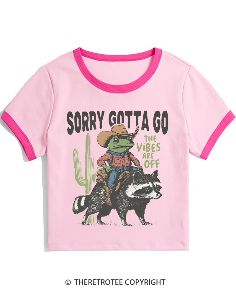 TheRetroTee 1890s Style Cowboy Frog Riding Raccoon Women's Ringer T-shirt
