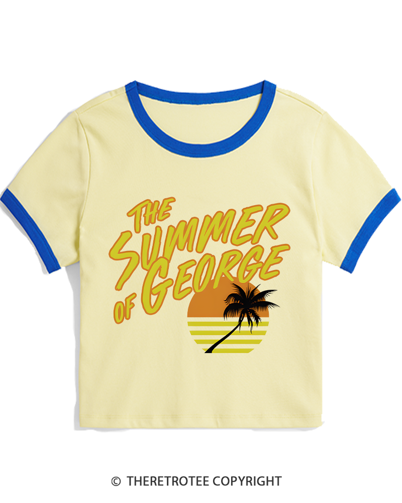 TheRetroTee Summer of George 1990s Women's Ringer T-shirt