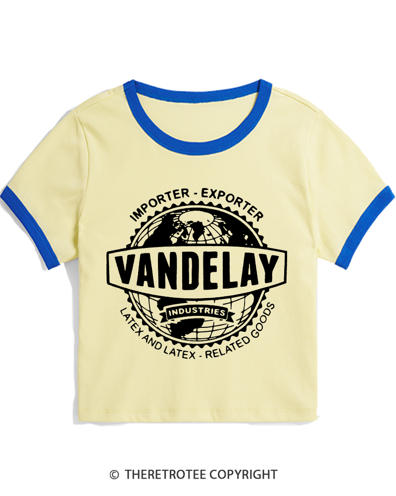 TheRetroTee Vandelay Industries 1990s Women's Ringer T-shirt