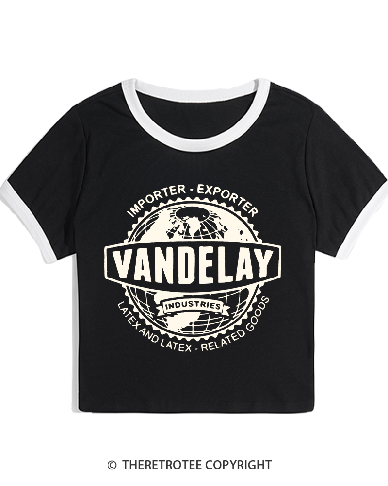 TheRetroTee Vandelay Industries 1990s Women's Ringer T-shirt