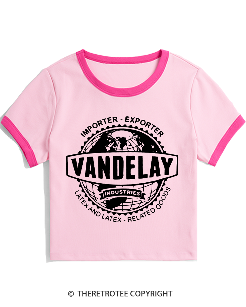 TheRetroTee Vandelay Industries 1990s Women's Ringer T-shirt