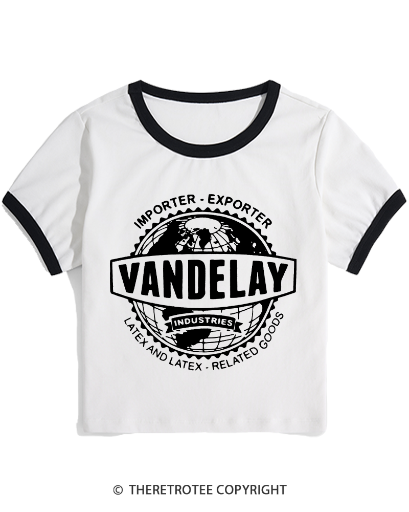 TheRetroTee Vandelay Industries 1990s Women's Ringer T-shirt