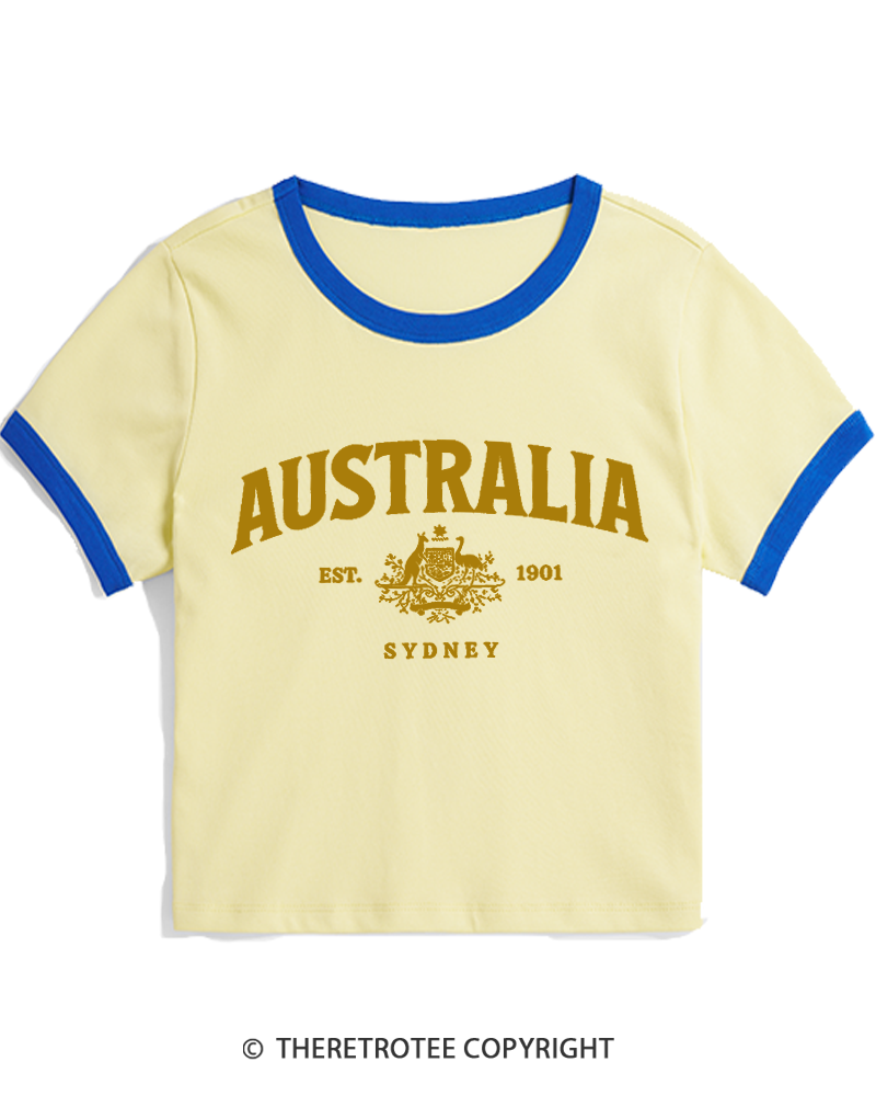 TheRetroTee Australia 1980s Women's Ringer T-shirt
