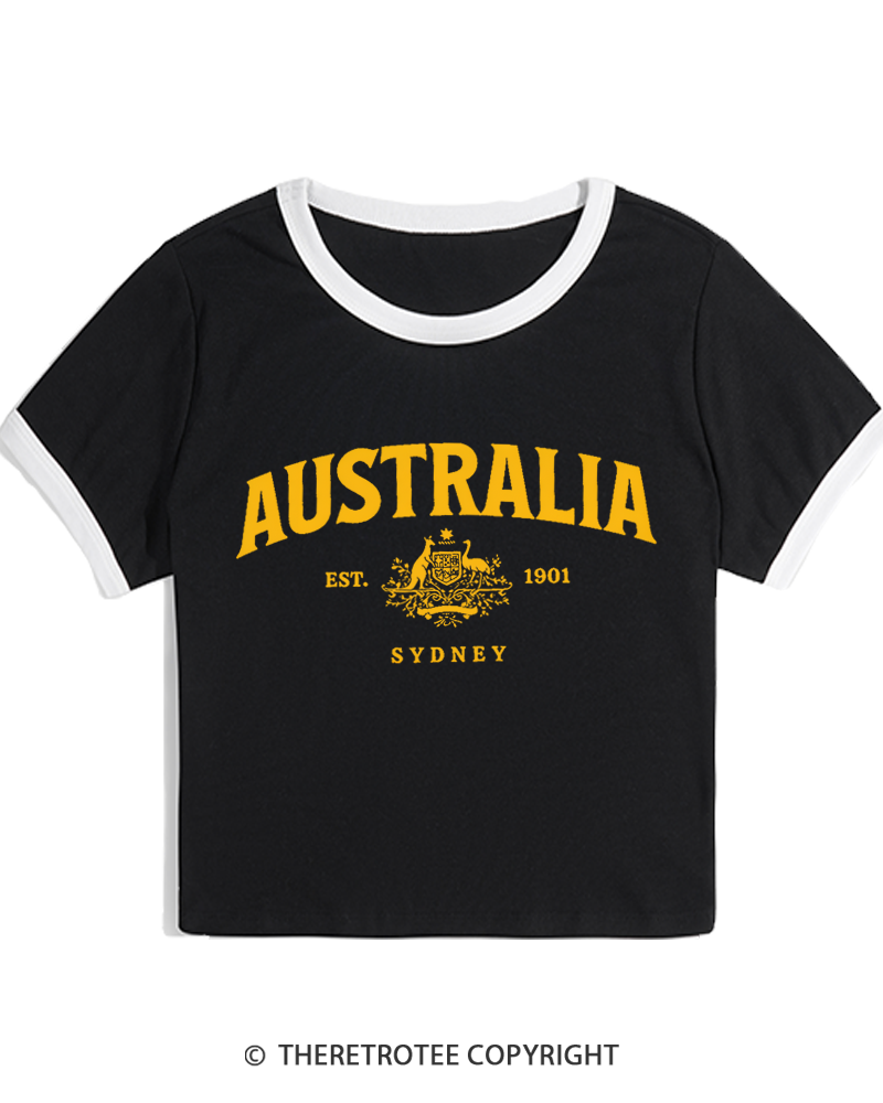 TheRetroTee Australia 1980s Women's Ringer T-shirt