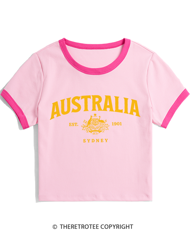TheRetroTee Australia 1980s Women's Ringer T-shirt