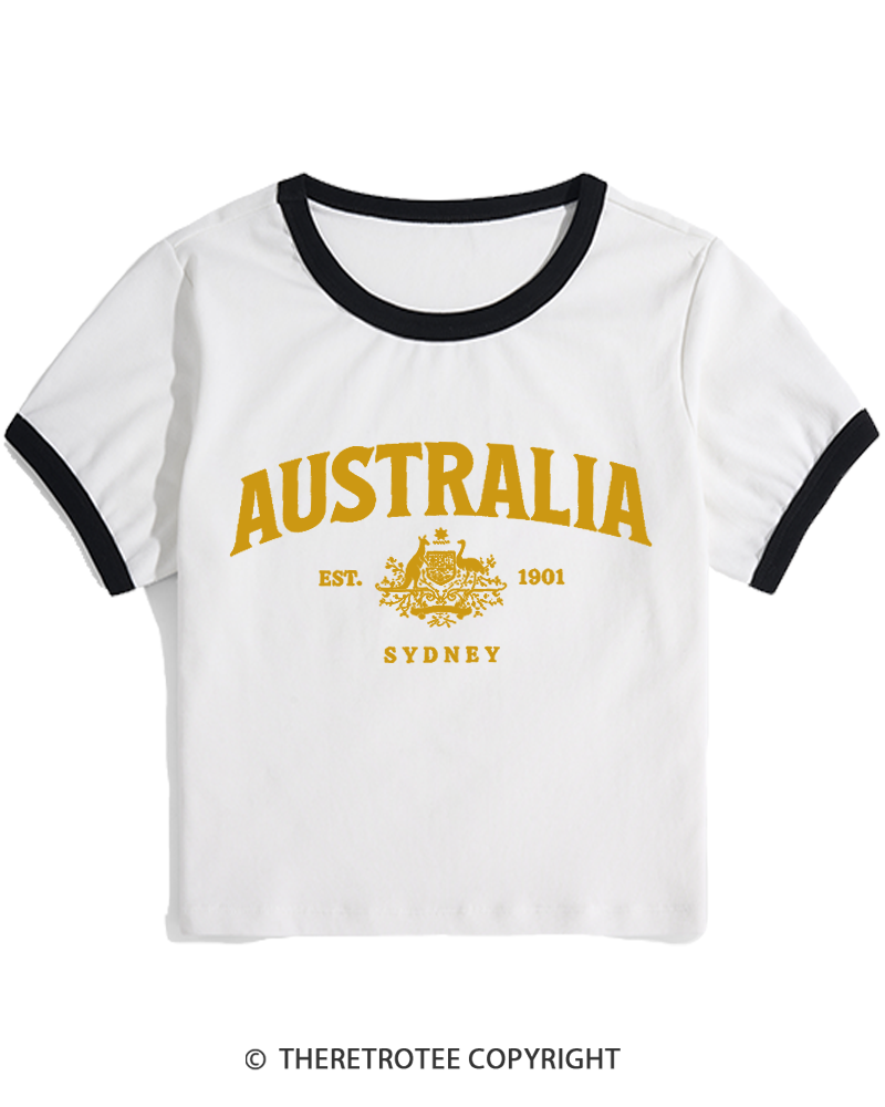TheRetroTee Australia 1980s Women's Ringer T-shirt