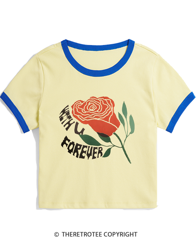 TheRetroTee Wild Forever 1970s Women's Ringer T-shirt