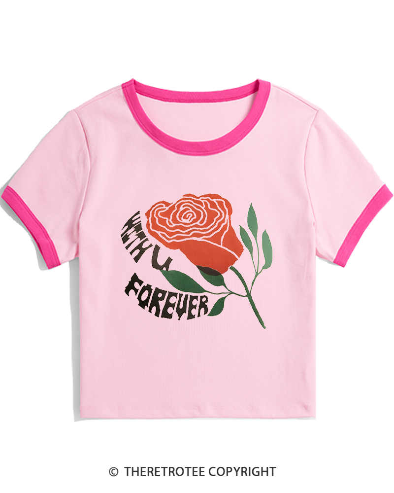 TheRetroTee Wild Forever 1970s Women's Ringer T-shirt