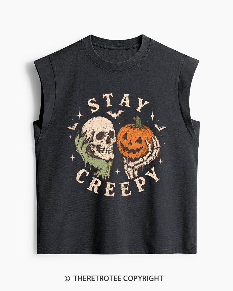 TheRetroTee Staying Alive 1990s Washed Tank Top