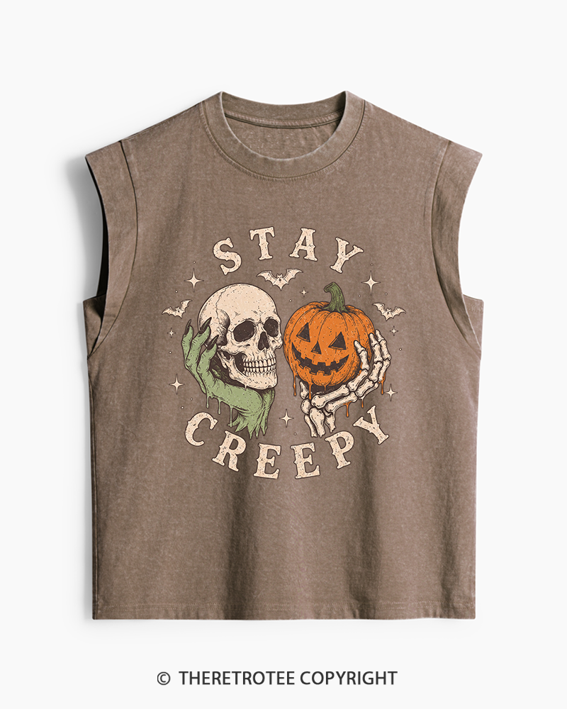 TheRetroTee Staying Alive 1990s Washed Tank Top