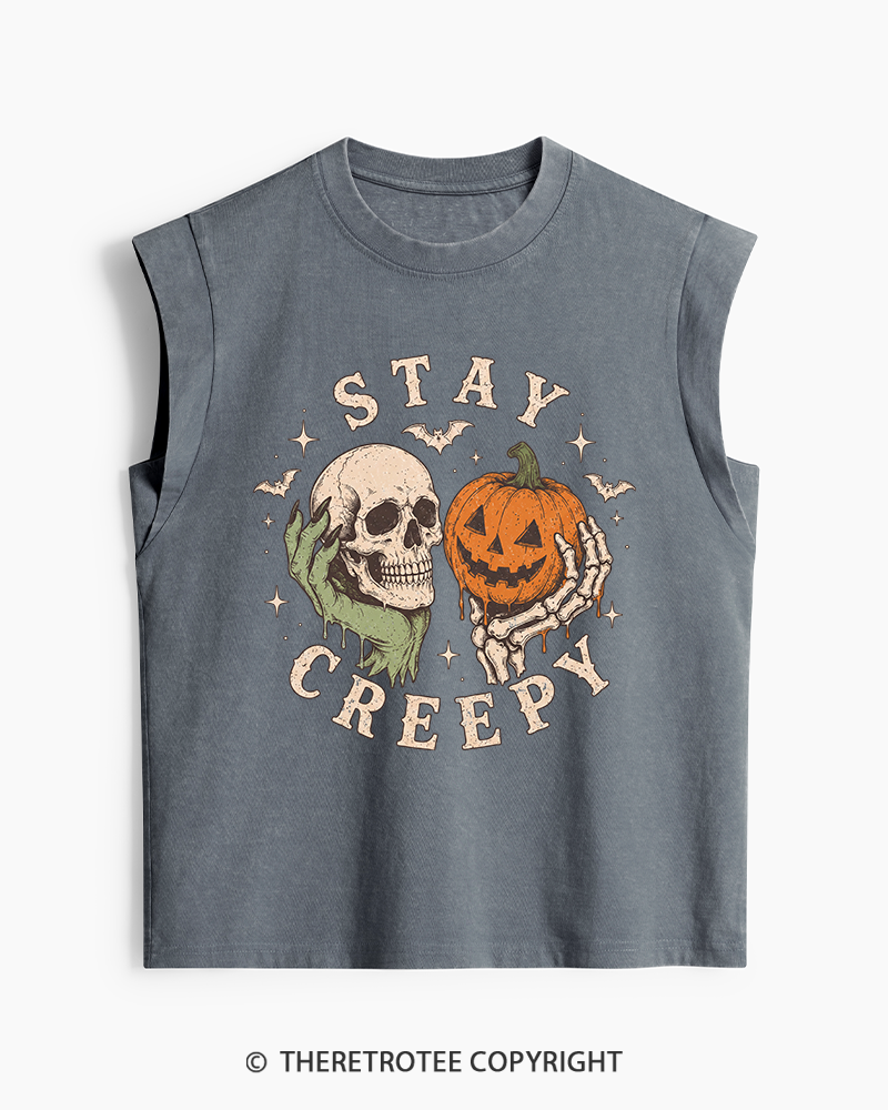 TheRetroTee Staying Alive 1990s Washed Tank Top