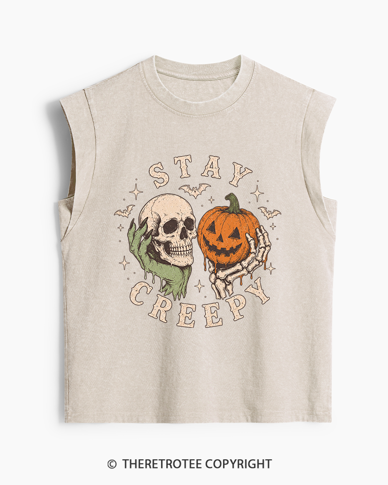 TheRetroTee Staying Alive 1990s Washed Tank Top