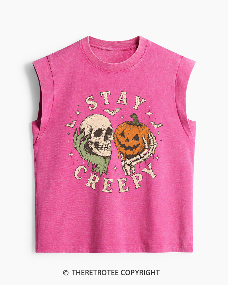 TheRetroTee Staying Alive 1990s Washed Tank Top
