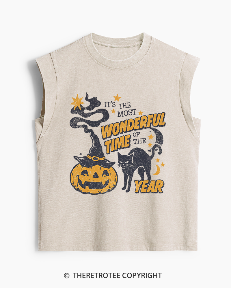 TheRetroTee It's The Most Wonderful Time Of The Year 1970s Washed Tank Top