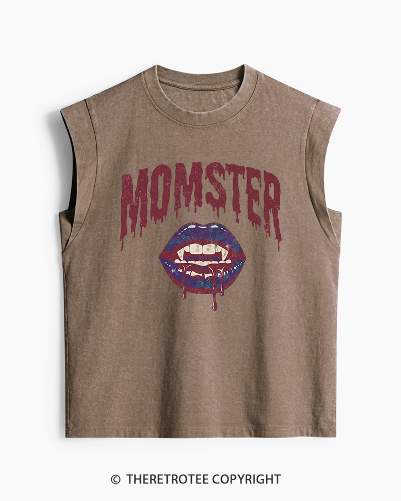 TheRetroTee Momster 1990s Washed Tank Top