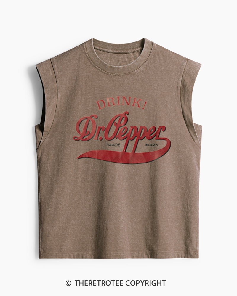 TheRetroTee 1970s Retro Soda Brand Inspired Washed Tank Top
