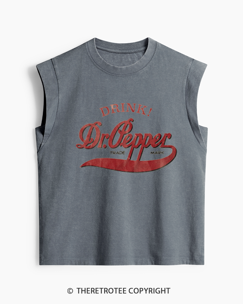 TheRetroTee 1970s Retro Soda Brand Inspired Washed Tank Top