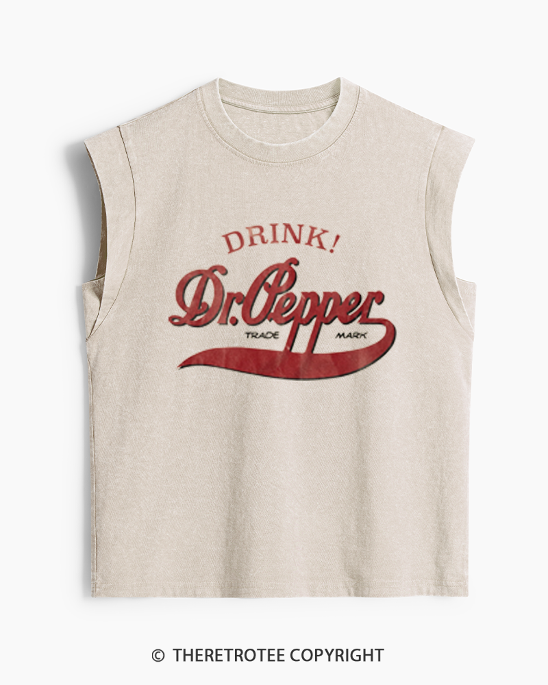 TheRetroTee 1970s Retro Soda Brand Inspired Washed Tank Top