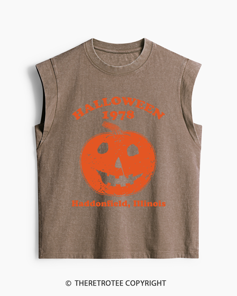 TheRetroTee Halloween 1978, Haddonfield, Illinois Washed Tank Top